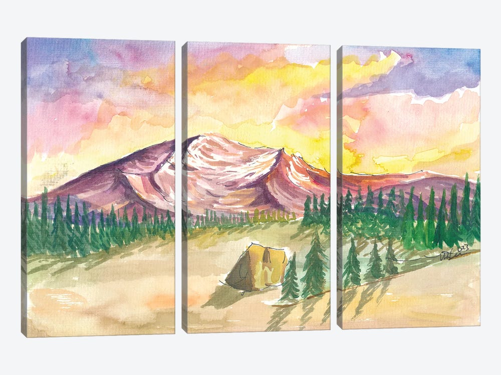 Mystic Mount Shasta In Cascades Ridge California by Markus & Martina Bleichner 3-piece Art Print
