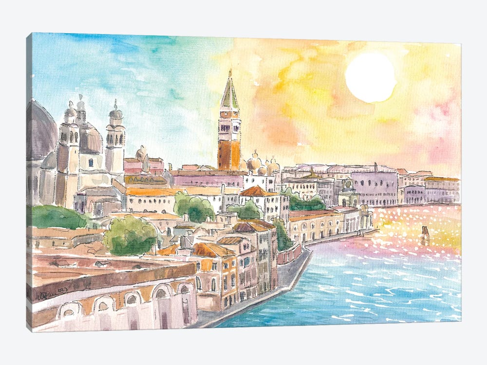 Venice View From Canale Della Giudecca To Salute And St Marks by Markus & Martina Bleichner 1-piece Canvas Art