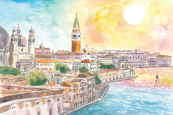 Markus & Martina Bleichner: Venice View From Canale Della Giudecca To Salute And St Marks by Markus & Martina Bleichner