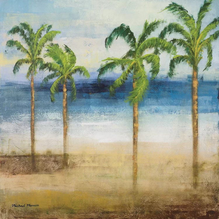 Ocean Palms I by Michael Marcon wall art