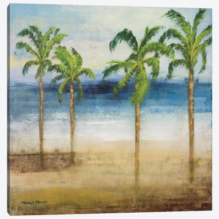 Ocean Palms I Canvas Print #MMC100} by Michael Marcon Canvas Print
