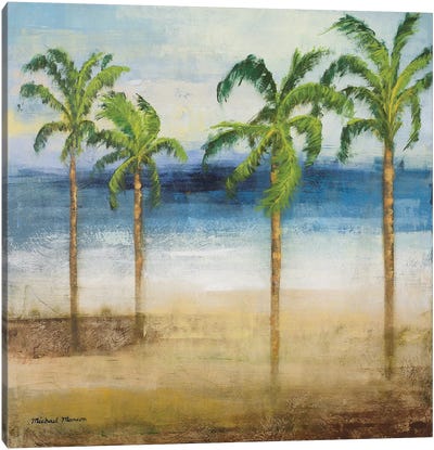 Ocean Palms I Canvas Art Print - Michael Marcon