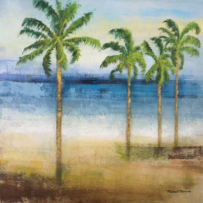 Ocean Palms II by Michael Marcon canvas print