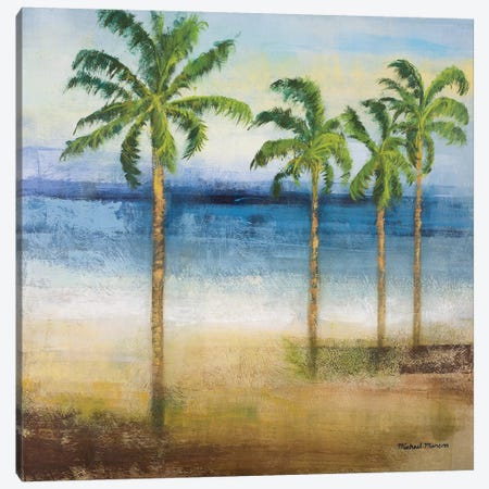 Ocean Palms II Canvas Print #MMC101} by Michael Marcon Art Print