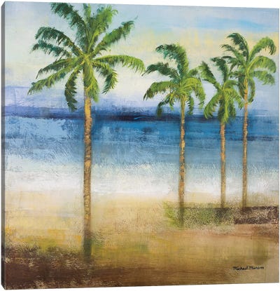 Ocean Palms II Canvas Art Print - Michael Marcon