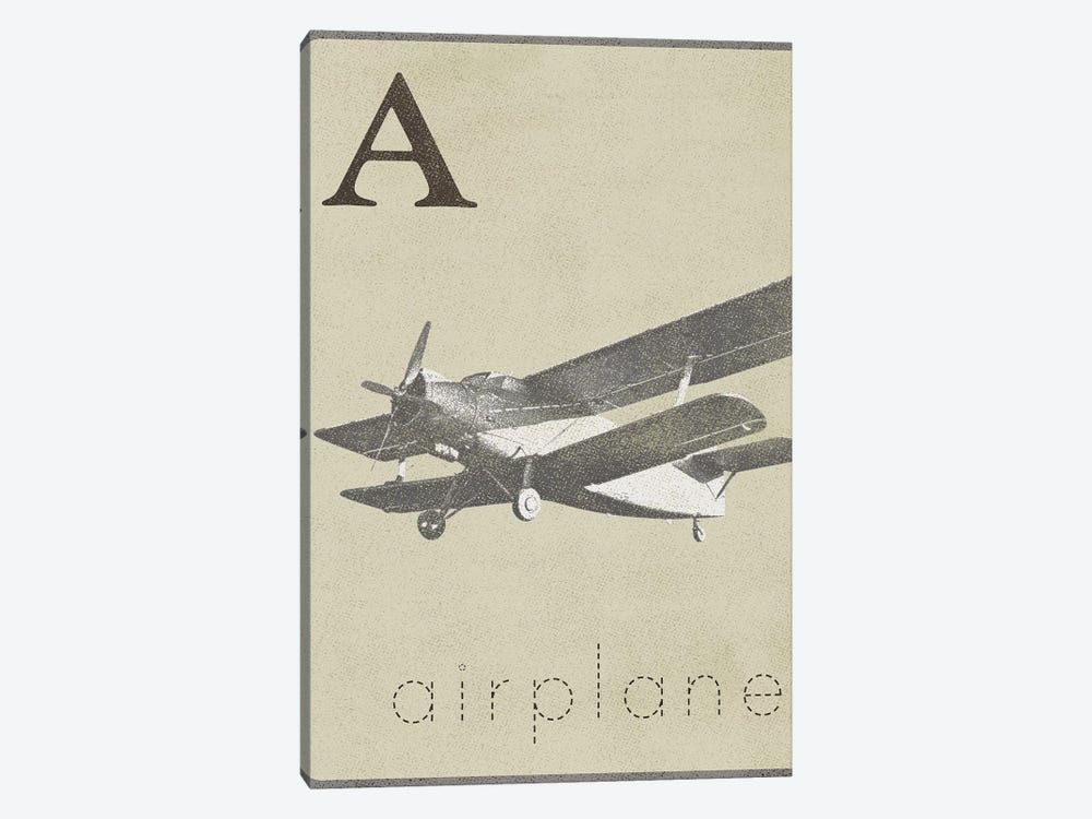 A Is For Airplane by Michael Marcon 1-piece Art Print