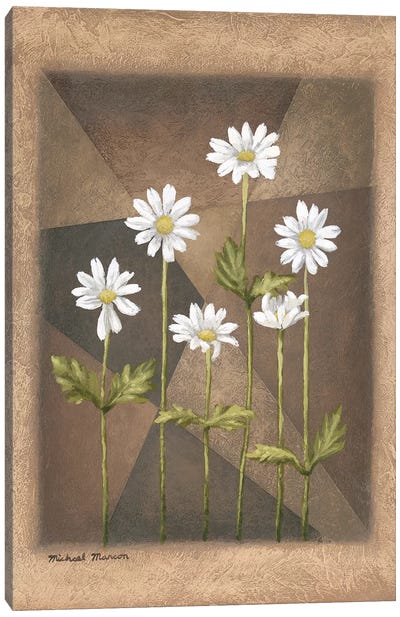 White Daisies Canvas Art Print - Daisy Art