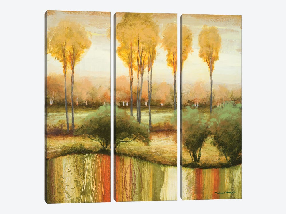Early Morning Meadow II 3-piece Canvas Print