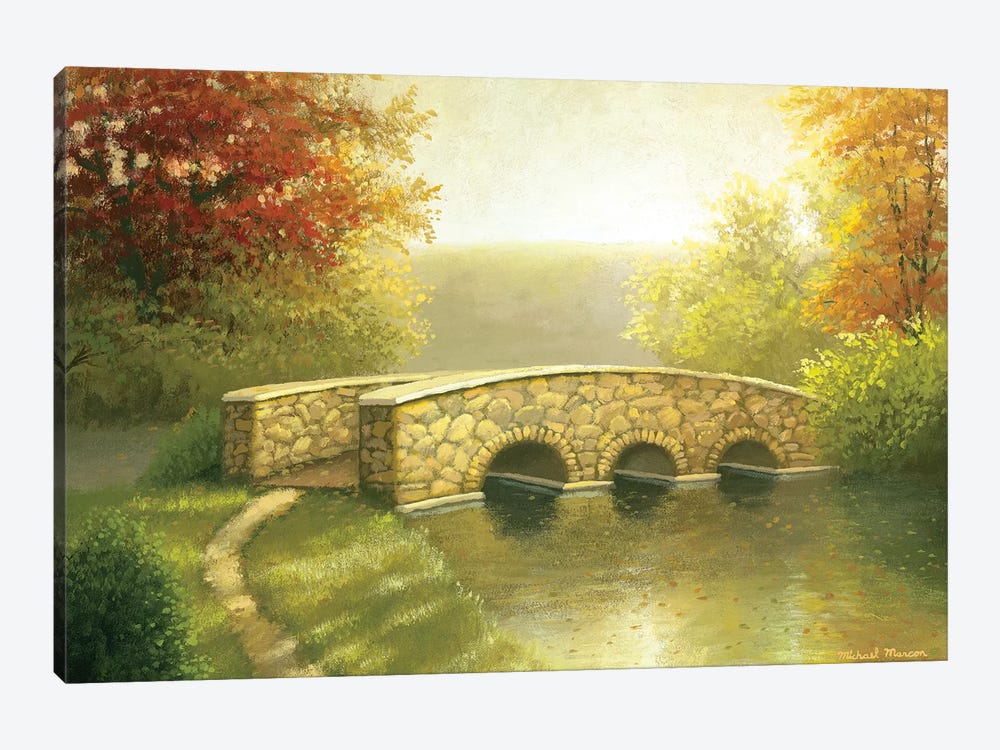 Autumn Bridge I by Michael Marcon 1-piece Canvas Artwork