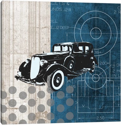Classy Ride I Canvas Art Print - Automobile Blueprints
