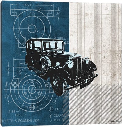 Classy Ride II Canvas Art Print - Automobile Blueprints
