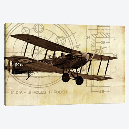 Flight Plans I Canvas Print #MMC54} by Michael Marcon Canvas Wall Art