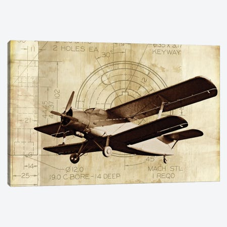 Flight Plans II Canvas Print #MMC56} by Michael Marcon Canvas Artwork