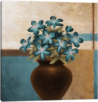 Floral Motif I Canvas Art Print - Pottery Still Life