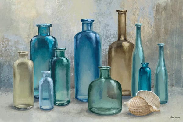 Pottery Still Life: Glass Bottles by Michael Marcon