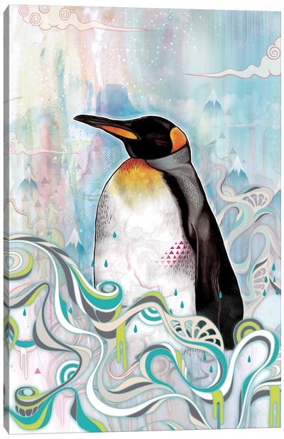 King Canvas Art Print - Penguin Art