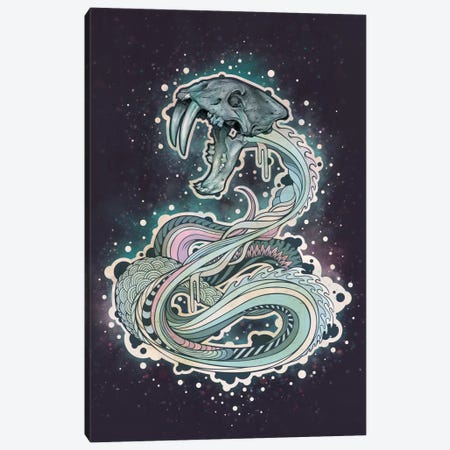 Saber-toothed Serpent Canvas Print #MMI18} by Mat Miller Art Print