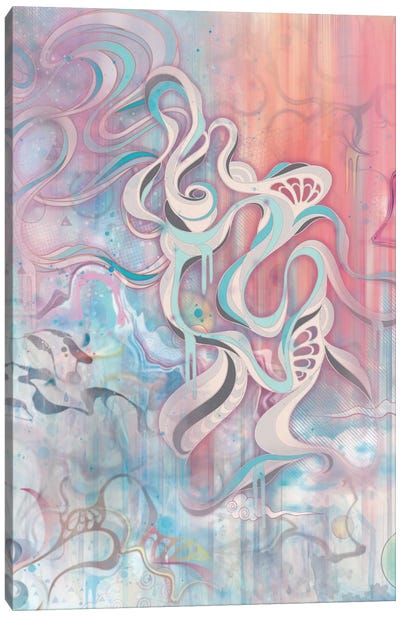 Tempest Canvas Art Print - Rose Quartz & Serenity