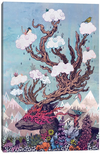 Journeying Spirit (Deer) Canvas Art Print - Art Worth The Time