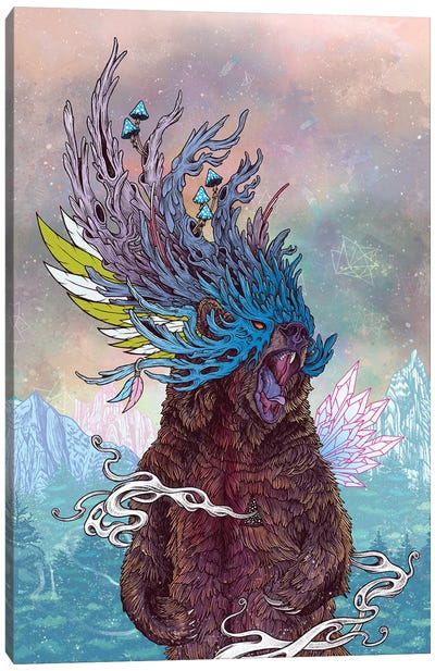 Journeying Spirit (Bear) Canvas Art Print - Fantasy, Horror & Sci-Fi Art