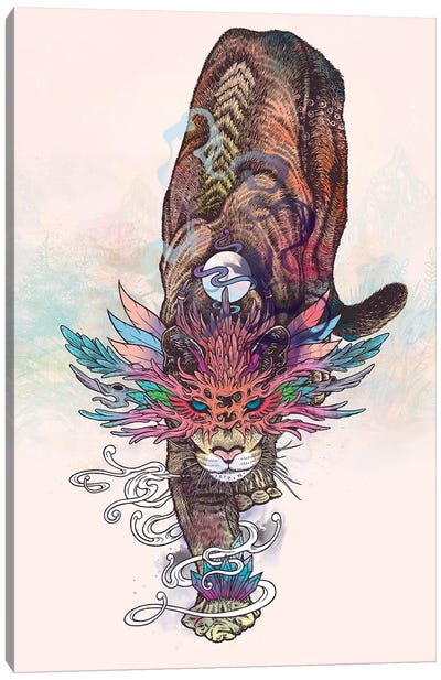 Journeying Spirit (Mountain Lion) Canvas Art Print - Mat Miller