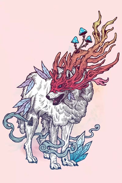 Spirit Wolf by Mat Miller multi panel art