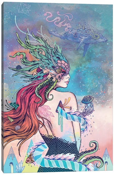 The Last Mermaid Canvas Art Print - Mat Miller