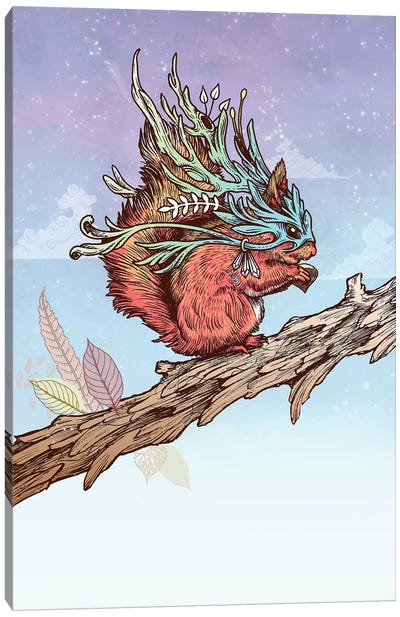 Little Adventurer Canvas Art Print - Squirrel Art