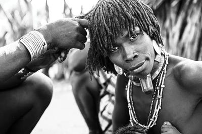 Hair Salon by Mark MacLaren Johnson metal wall art