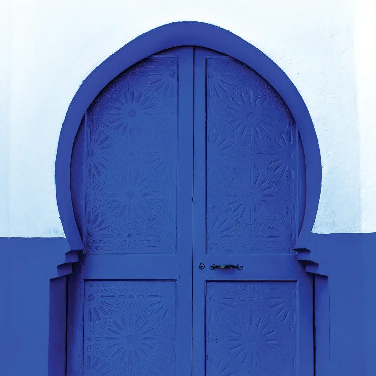 Blue White Door