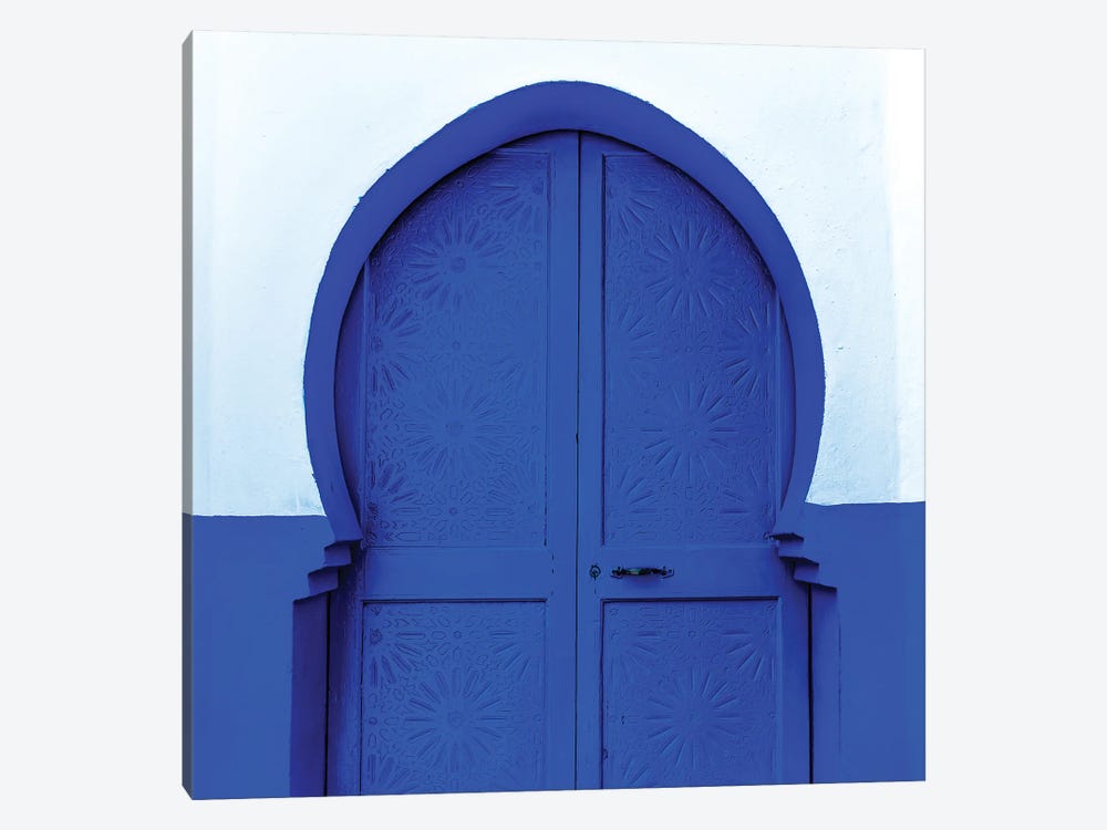 Blue White Door by Mark MacLaren Johnson 1-piece Canvas Artwork
