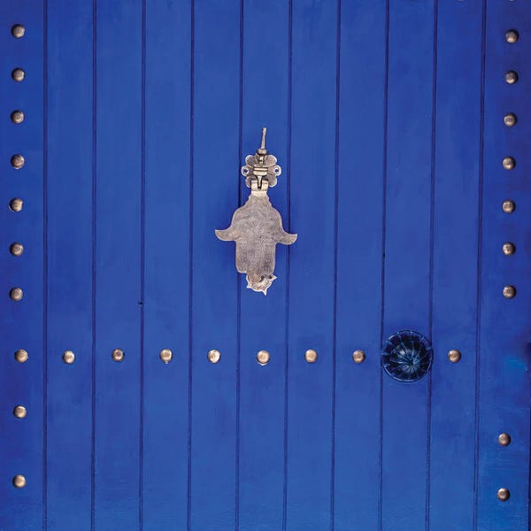 Moroccan Décor: Blue Hand Door by Mark MacLaren Johnson