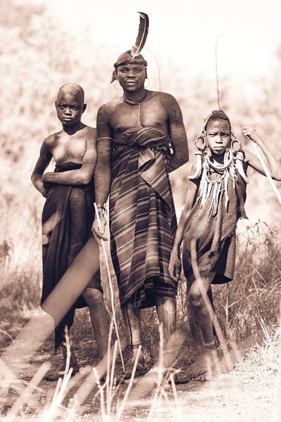 African Culture: Mursi Brothers by Mark MacLaren Johnson