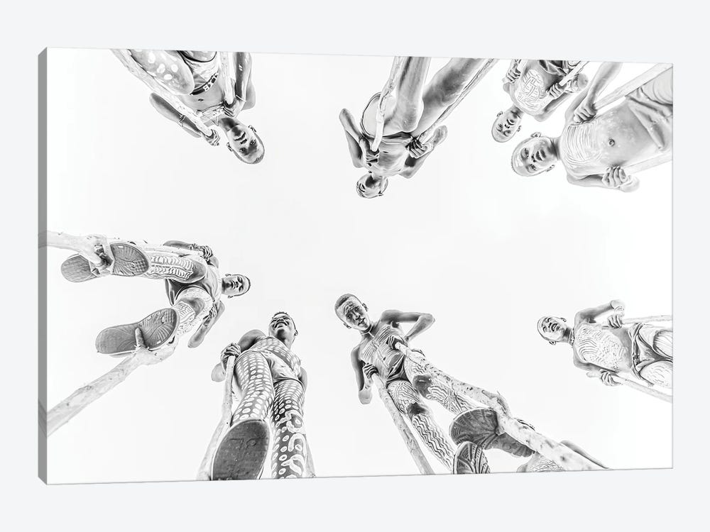Stilt Boys by Mark MacLaren Johnson 1-piece Canvas Wall Art