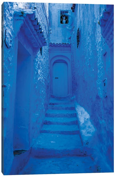 Blue City Canvas Art Print - Moroccan Culture