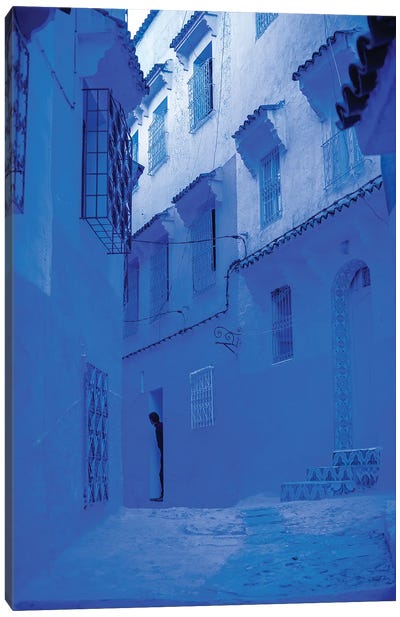 Blue Home Canvas Art Print - Moroccan Culture