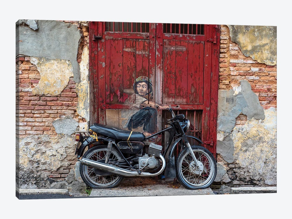 Motorbike Boy by Mark MacLaren Johnson 1-piece Canvas Artwork