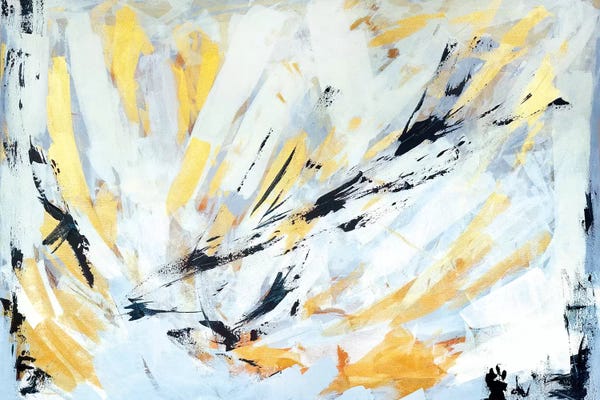 Large Modern Art - Canvas Prints: Flying With Angels by Monika Mickute