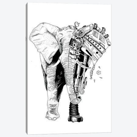 Robot Elephant Canvas Print #MML12} by Mister Merlinn Canvas Art