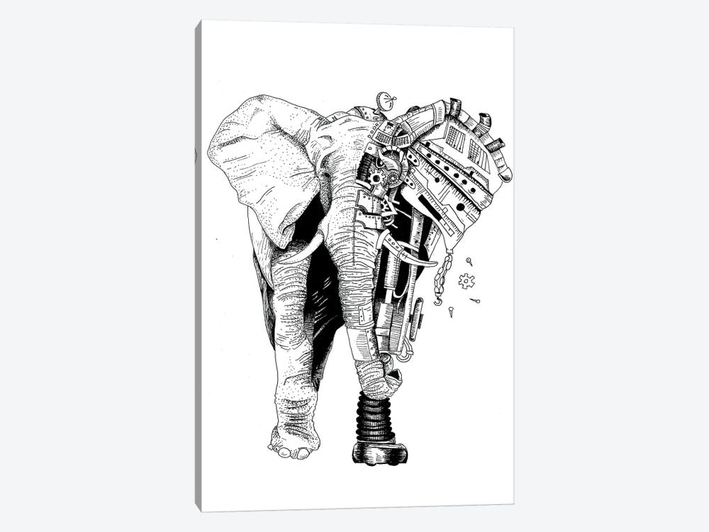 Robot Elephant by Mister Merlinn 1-piece Canvas Art Print