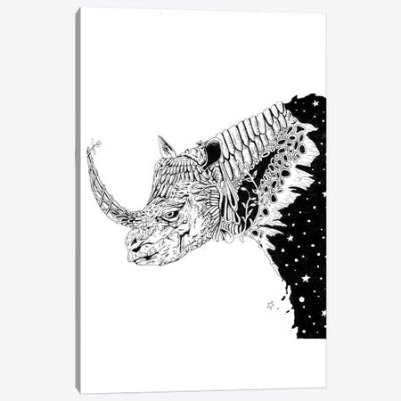 Star Rhino Canvas Print #MML16} by Mister Merlinn Canvas Print