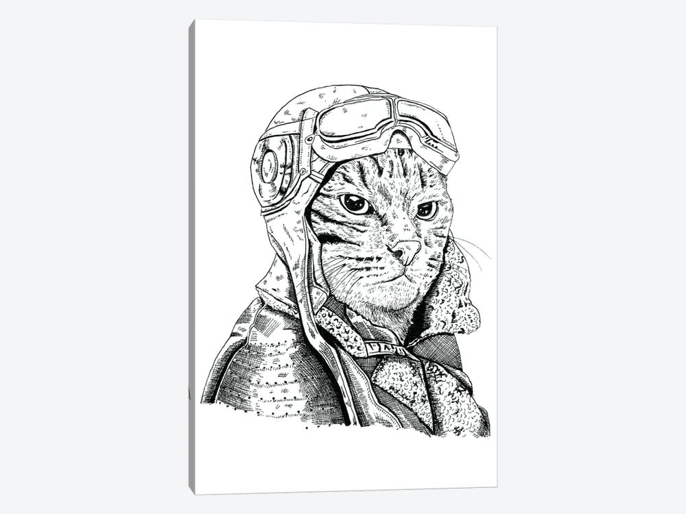 Cat Pilot by Mister Merlinn 1-piece Canvas Print