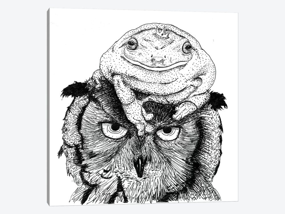 Grumpy Owl by Mister Merlinn 1-piece Canvas Artwork