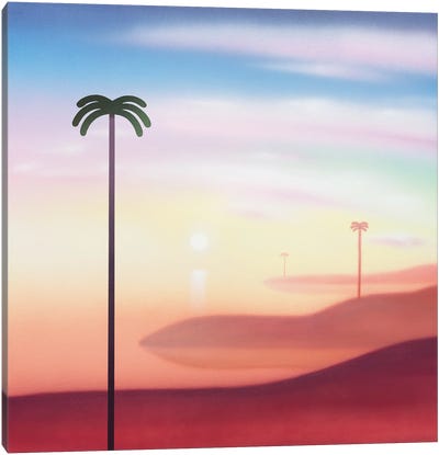 Rainbow Palm Canvas Art Print - Maxwell McMaster