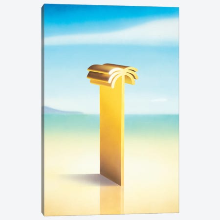Golden Palm Canvas Print #MMM35} by Maxwell McMaster Canvas Artwork