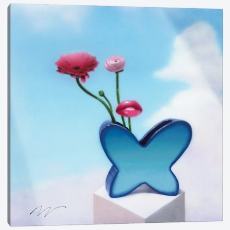 Butterfly Vase Canvas Print #MMM36} by Maxwell McMaster Canvas Artwork