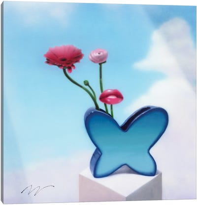 Butterfly Vase Canvas Art Print - Maxwell McMaster