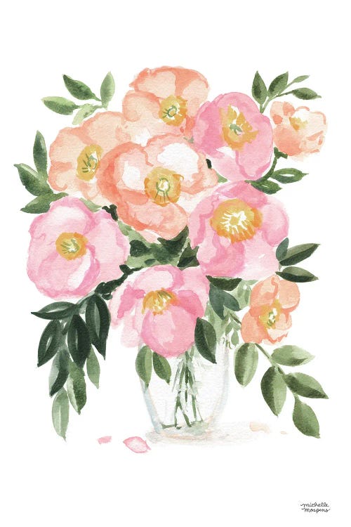 Spring Posy Watercolor by Michelle Mospens wall art