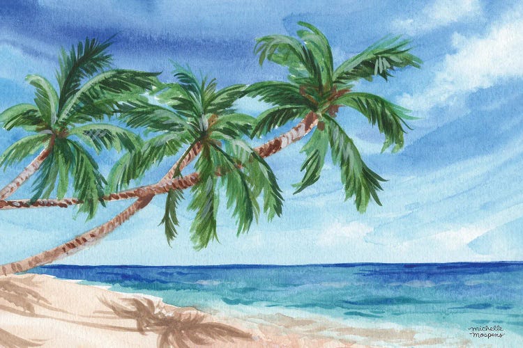 Island Breeze Beach Watercolor