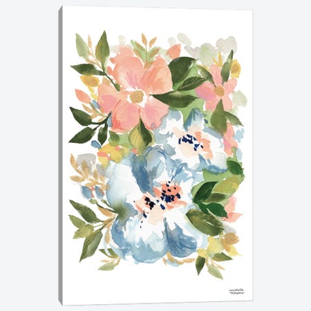 French Country Florals Watercolor Canvas Print #MMP102} by Michelle Mospens Canvas Art